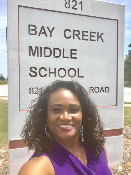 Donna McLeod at Bay Creek Middle School