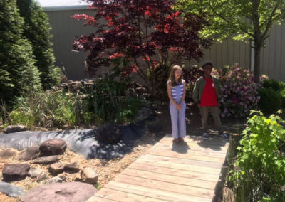 Kate and Kyle in the outdoor classroom